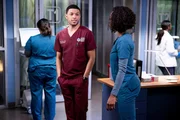 CHICAGO MED -- "I Will Do No Harm" Episode 515 -- Pictured: (l-r) Roland Buck III as Dr. Noah Sexton, Yaya DaCosta as April Sexton -- (Photo by: Adrian Burrows/NBC)
