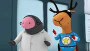 Doktor Maulwurf und Super-Edgar sorgen sich um Rudis körperliche Gesundheit. Doktor Maulwurf und Super-Edgar sorgen sich um Rudis körperliche Gesundheit.