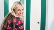 Jasmine is excited to show the homeowners their new custom butler's pantry. Jasmine is excited to show the homeowners their new custom butler's pantry.