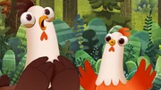 Shirley und Jo glauben ein Monster im Camp gesehen zu haben und sind in heller Aufregung. Shirley und Jo glauben ein Monster im Camp gesehen zu haben und sind in heller Aufregung.