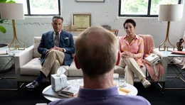 Billy Herrera (Andy Garcia, l.); Ingrid Herrera (Gloria Estefan, r.)