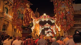 Der heilige St Georg beim Patronatsfest