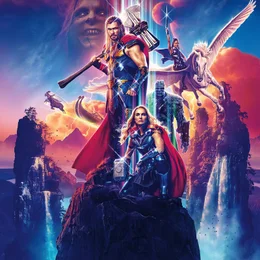 Christian Bale (Gorr), Chris Hemsworth (Thor), Natalie Portman (Jane Foster / Mighty Thor), Taika Waititi (Korg), Tessa Thompson (Walk&uuml;re).