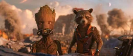 L-R: Groot und Rocket