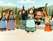 "Wickie und die starken Männer", "Die rotäugigen Riesen." Eines Tages wird Snorre von Wickie und Ylvi ohnmächtig am Strand in der Nähe des Dorfes gefunden. Snorre ist der Einzige, der entkommen konnte, und will nun Hilfe für die bedrängten Mannschaft holen. Wickie lässt die Dorfbewohner hölzerne Waffen herstellen und fährt zusammen mit Snorre nach England. "Wickie und die starken Männer", "Die rotäugigen Riesen." Eines Tages wird Snorre von Wickie und Ylvi ohnmächtig am Strand in der Nähe des Dorfes gefunden. Snorre ist der Einzige, der entkommen konnte, und will nun Hilfe für die bedrängten Mannschaft holen. Wickie lässt die Dorfbewohner hölzerne Waffen herstellen und fährt zusammen mit Snorre nach England.