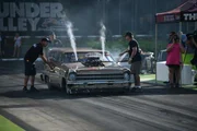 Swamp Thing pulls to the starting line. Swamp Thing pulls to the starting line.