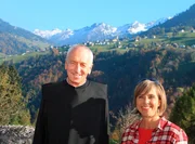Pater Christophh von der Probstei St. Gerold mit Moderatorin Annette Krause. Pater Christophh von der Probstei St. Gerold mit Moderatorin Annette Krause.