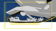 Snow and ice have a low coefficient of friction so snowmobiles are designed with a caterpillar track at the rear to give a large contact patch with the ground. The sharp points on the track increase pressure and pierce the ice for extra traction. Snow and ice have a low coefficient of friction so snowmobiles are designed with a caterpillar track at the rear to give a large contact patch with the ground. The sharp points on the track increase pressure and pierce the ice for extra traction.