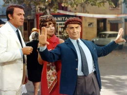 V.l.: Marcello Cacciaperotti (Fabrizi), Marie-B&eacute;atrice Fourchaume (Andr&eacute;a Parisy), Louis-Philippe Fourchaume (Louis de Fun&egrave;s)