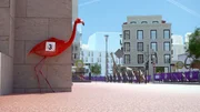 Das listige Flamingo-Trio hat die Rechnung ohne den guten Riecher des Elefanten gemacht ... Das listige Flamingo-Trio hat die Rechnung ohne den guten Riecher des Elefanten gemacht ...