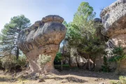 Mitten im Naturpark Serranía de Cuenca liegt die Ciudad Encantada, die „verzauberte Stadt“. Große aus Kalk gebildete Felsformationen ähneln Tieren, Fabelwesen und Figuren aus Märchen. Mitten im Naturpark Serranía de Cuenca liegt die Ciudad Encantada, die „verzauberte Stadt“. Große aus Kalk gebildete Felsformationen ähneln Tieren, Fabelwesen und Figuren aus Märchen.