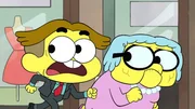 L-R: Cricket Green (voiced by Chris Houghton), Gramma Alice Green (voiced by Artemis Pebdani)