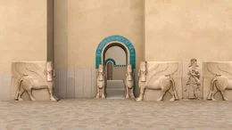 Gefl&uuml;gelte Stiere, genannt Lamassu, wachten einst vor den assyrischen Pal&auml;sten.