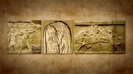 Relikte eines Weltreichs: Assyrisches Relief aus dem Palast von K&ouml;nig Assurbanipal in Ninive.