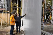 Das Bauprojekt „Cube“ in Dresden erprobt eine neue Art von Beton: Textilbeton soll klimaschonenderes Bauen ermöglichen. Das Bauprojekt „Cube“ in Dresden erprobt eine neue Art von Beton: Textilbeton soll klimaschonenderes Bauen ermöglichen.