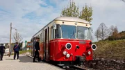 Der erste Zug in der Fahrsaison der H&auml;rtsfeld-Museumsbahn im Jahr 2017.