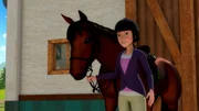 Tanja mit ihrem Pferd Ruby. Tanja mit ihrem Pferd Ruby.