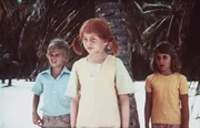 (v.li.): P&auml;r Sundberg (Tommy), Inger Nilsson (Pippi Langstrumpf), Maria Persson (Annika).