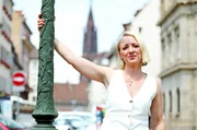Die Moderatorin Anna Lena D&ouml;rr in Stra&szlig;burg.