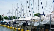 Hafenanlage in Gohren. Hafenanlage in Gohren.
