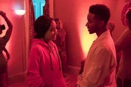 L-R: Starr Carter (Amandla Stenberg), Khalil (Algee Smith)
