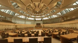 Der Plenarsaal im D&uuml;sseldorfer Landtag.