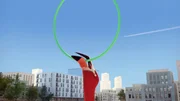 Der Flamingo wird plötzlich selbst Teil der Vorstellung ... Der Flamingo wird plötzlich selbst Teil der Vorstellung ...
