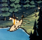 Um weiter zu kommen, müssen die Wikinger ihr Schiff über das Land ziehen. Um weiter zu kommen, müssen die Wikinger ihr Schiff über das Land ziehen.
