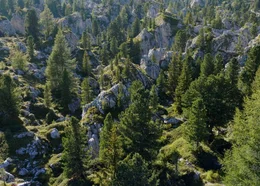 Die Stadt der Steine Langkofelmassivs Dolomiten.