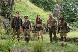 Nick Jonas (Alex Vreeke / Jefferson &sbquo;Seaplane&lsquo; McDonough), Jack Black (Bethany / &sbquo;Professor Shelly Oberon&lsquo;), Karen Gillan (Martha / &sbquo;Ruby Roundhouse&lsquo;), Dwayne &sbquo;The Rock&lsquo; Johnson (Spencer / &sbquo;Dr. Smolder Bravestone&lsquo;), Kevin Hart (Anthony &sbquo;Fridge&lsquo; Johnson / &sbquo;Moose Finbar&lsquo;).