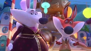 Familie Fuchs hat das Fr&uuml;hlingsfest organisiert. Aber die Hexe ist nicht eingeladen und r&auml;cht sich.