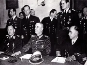 1945; Keitel mit von Friedeburg und Stumpff in Karlshorst. 1945; Keitel mit von Friedeburg und Stumpff in Karlshorst.