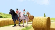 Lena (li.) und Anna kümmern sich um Stadtpferd Leckermaul. Lena (li.) und Anna kümmern sich um Stadtpferd Leckermaul.