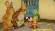 Franklin und seine Freunde finden am Ende mit ihren Supersucherf&auml;higkeiten Harriets Kuscheltier.