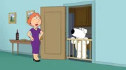 Lois Griffin (l.); Brian Griffin (r.)