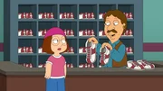Meg Griffin (l.); Bruce (r.)