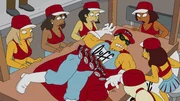 Springfield ohne ihren Bier-Superhelden? Duffman (M.) scheint, erstmal au&szlig;er Gefecht gesetzt zu sein ...