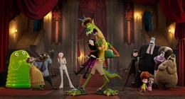 L-R: Blobby, Wanda, Wayne, Ericka, Dracula, Jonathan, Mavis, Frankenstein, Dennis, Winnie, Eunice Stein, Murray