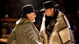 L-R: Oswaldo Mobray (Tim Roth), Sheriff Chris Mannix (Walton Goggins)