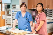 ST. DENIS MEDICAL -- "Pilot" -- Pictured: (l-r) Allison Tolman as Alex, Kahyun Kim as Serena -- (Photo by: Ron Batzdorff/NBC) ST. DENIS MEDICAL -- "Pilot" -- Pictured: (l-r) Allison Tolman as Alex, Kahyun Kim as Serena -- (Photo by: Ron Batzdorff/NBC)
