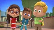 L-R: Amaya (voiced by Addison Holley), Catboy (voiced by Jacob Ewaniuk), Gekko (voiced by Kyle Breitkopf)