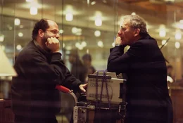 Drehpause: Producer Scott Rudin, l. und Sydney Pollack, r.