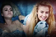 Chloe Ayling mit Hund vor ihrem Haus in Coulsdon w&auml;hrend einer kurzen Pressekonferenz am Tag ihrer R&uuml;ckkehr nach dem Entf&uuml;hrungsdrama. Erpresserfoto Chloe Ayling mit Drogen bet&auml;ubt w&auml;hrend der Entf&uuml;hrung.