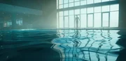 Charlie Wagner (Leonie Benesch) trainiert im Schwimmbad des Instituts. Charlie Wagner (Leonie Benesch) trainiert im Schwimmbad des Instituts.