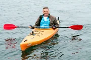 Moderator Axel Bulkthaupt auf dem Cospudener See