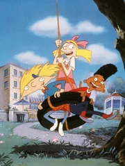 Der neunj&auml;hrige Arnold (li.) lebt mit seinen beiden besten Freunden Helga und Gerald mitten in der Gro&szlig;stadt.