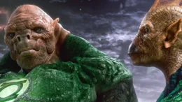 L-R: Kilowog (Michael Clarke Duncan) und Tomar-Re (Geoffrey Rush)
