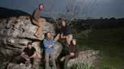 March 18, 2013. Los Angeles, California. The stars of Animal Planet's new show, 'Catch and Release'. Pictured is (L-R) Terry Schappert, Matt Graham, John Hudson, Jake Zweig, and Tom Moore...Photo by John Chapple