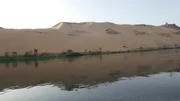 Desert landscape along the banks of the river Nile. (National Geographic/Kathrin Benoehr)