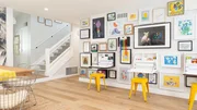The Davis children have their own art gallery after renovation, as seen on HGTV's Hidden Potential. The Davis children have their own art gallery after renovation, as seen on HGTV's Hidden Potential.